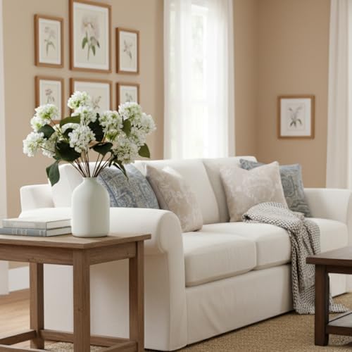 Small Faux Hydrangea Flowers 5 Stems (15 Heads) For Table Decor, alternate view 6