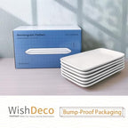 Small Rectangle Plates Set of 6, White Serving Platters 9Inch in 9 inch in White-9inch, alternate view 5