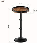 Small Round Side Table 23.5" H Drink Table for Living Room, Couch, alternate view 3