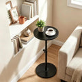 Small Round Side Table, Adjustable Height Cocktail Drink Table
