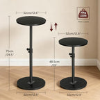 Small Round Side Table, Adjustable Height Cocktail Drink Table, alternate view 2