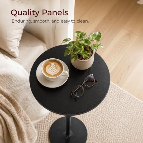 Small Round Side Table, Adjustable Height Cocktail Drink Table, alternate view 5