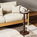 Small Round Side Table, Rubberwood Drink Table for Small Spaces, alternate view 2