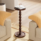 Small Round Side Table, Rubberwood Drink Table for Small Spaces, alternate view 6