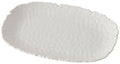 Small Serving Platter, Waves, Kitchen, Gift in 11 x 7.5 Inch in White