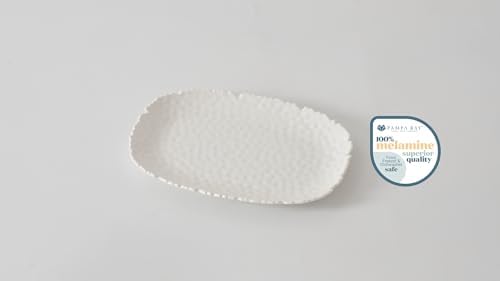 Small Serving Platter, Waves, Kitchen, Gift in 11 x 7.5 Inch in White, alternate view 5