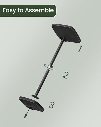 Small Side Table, Drink Table for Small Spaces, Square Martini Table with Pedestal, for Living Room, Bedroom, alternate view