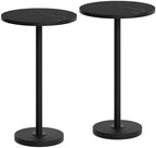 Small Side Table, Round Drink Table, Coffee Martini Table with Pedestal Accent, End Table for Small Spaces in
