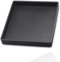 Small Square Mini Tray (5.9 inch), Hard Plastic Black Serving Tray in 10.2"L x 5.5"W x 1.1"H in Black