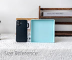 Small Square Mini Tray (5.9 inch), Hard Plastic Blue Serving Tray in 10.2"L x 5.5"W x 1.1"H in Blue, alternate view 4