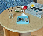 Small Square Mini Tray (5.9 inch), Hard Plastic Blue Serving Tray in 10.2"L x 5.5"W x 1.1"H in Blue, alternate view 5