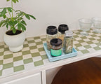 Small Square Mini Tray (5.9 inch), Hard Plastic Blue Serving Tray in 10.2"L x 5.5"W x 1.1"H in Blue, alternate view 7