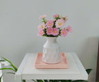 Small Square Serving Tray (5.9 inch), Hard Plastic Pink Tray in 10.2"L x 5.5"W x 1.1"H in Pink, alternate view 5