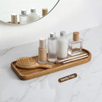 Small Wooden Tray | Acacia Wood Tray for Vanity, Bathroom Counter, Coffee Table & Toilet | Perfect for Jewelry, alternate
