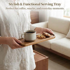 Small Wooden Tray | Acacia Wood Tray for Vanity, Bathroom Counter, Coffee Table & Toilet | Perfect for Jewelry, alternate