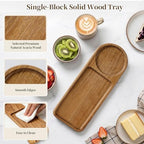 Small Wooden Tray | Acacia Wood Tray for Vanity, Bathroom Counter, Coffee Table & Toilet | Perfect for Jewelry, alternate