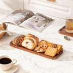 Small Wooden Trays and Platters, Mini Charcuterie Boards, 10 Pack in 10 Pack - 14" x 5.5" in Acacia Wood, alternate view 5