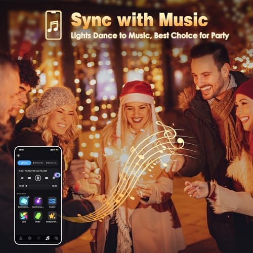 Smart Color Changing Christmas Lights 132 FT 400 LED App Remote, alternate view 6