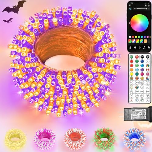 Smart Color Changing Christmas Lights, 33FT 100LED RGB String Lights App & Remote Control, Connectable