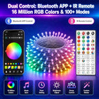 Smart Color Changing Christmas Lights, 33FT 100LED RGB String Lights App & Remote Control, Connectable, alternate view 3