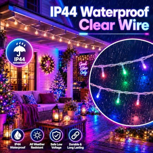 Smart Color Changing Christmas Lights App & Remote Control, 164Ft 500 LED, alternate view 5