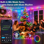 Smart Color Changing Christmas Lights App & Remote Control, 164Ft 500 LED, alternate view 6