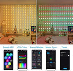 Smart Color Changing Curtain Lights RGB 5050 Built in Chip with App Remote, alternate view 2