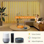 Smart Color Changing Curtain Lights RGB 5050 Built in Chip with App Remote, alternate view 3