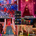 Smart Color Changing Lights 112FT 300LED Orange Purple App Remote, alternate view 4