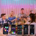 Smart Curtain Lights 6.6 x 9.8Ft 16 Million Colors Changing in 6.6 x 9.8Ft in 5050 RGB Built in Chip, alternate view 3