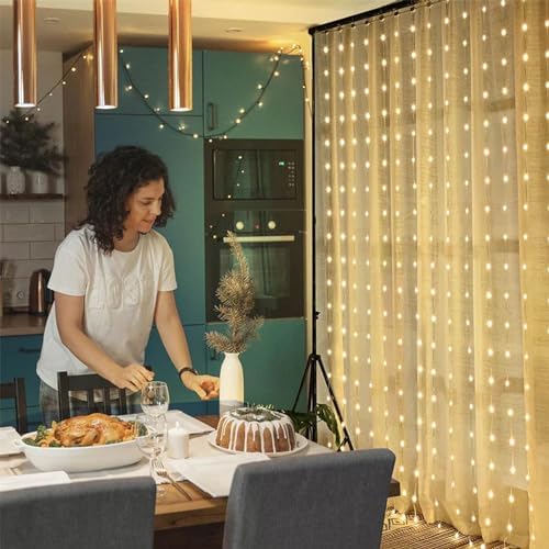 Smart Curtain Lights 6.6 x 9.8Ft 16 Million Colors Changing in 6.6 x 9.8Ft in 5050 RGB Built in Chip, alternate view 6
