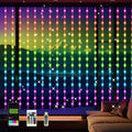 Smart Curtain Lights RGB Color Changing Christmas Curtain Lights, USB Powered with Remote/APP Control Curtain