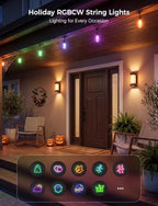 + Smart Outdoor String Lights 72.5FT, LED Patio Lights App Control, alternate view 4