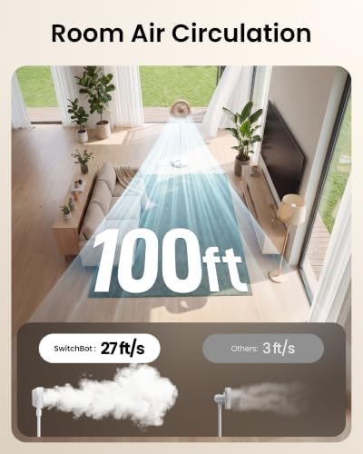 Smart Pedestal Fan, Rechargeable Oscillating Standing Fan for Bedroom, Corded & Cordless, Adjustable Height, alternate view 3