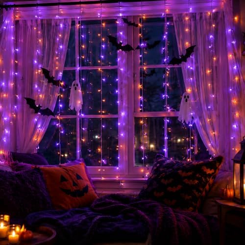 Smart RGB-IC Curtain Lights Plug in App Control, 8.2x6.6ft 280 LED in 8.2x6.6ft, alternate view 2