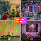 Smart RGB-IC Curtain Lights Plug in App Control, 8.2x6.6ft 280 LED in 8.2x6.6ft, alternate view 5