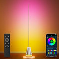 Smart RGB LED Corner Floor Lamp, Bright Standing Lamps for Living Room with APP and Remote, Modern Floor Lamp