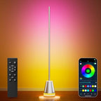 Smart RGB LED Corner Floor Lamp, Bright Standing Lamps for Living Room with APP and Remote, Modern Floor Lamp