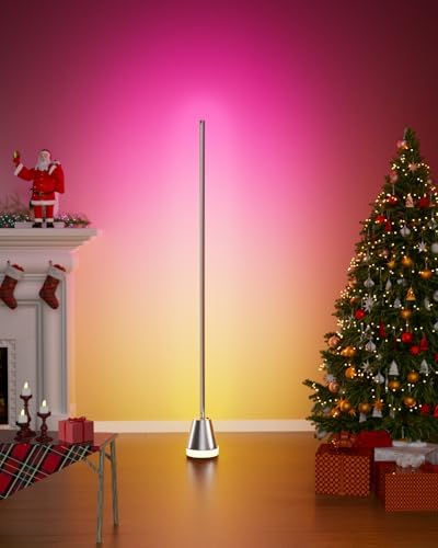 Smart RGB LED Corner Floor Lamp, Bright Standing Lamps for Living Room with APP and Remote, Modern Floor Lamp, alternate view