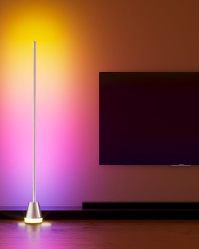 Smart RGB LED Corner Floor Lamp, Bright Standing Lamps for Living Room with APP and Remote, Modern Floor Lamp, alternate view