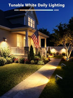 Smart Solar Spot Lights, 2 Pack Color Changing Outdoor Spotlights, alternate view 5