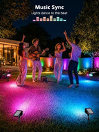 Smart Solar Spot Lights, 2 Pack Color Changing Outdoor Spotlights, alternate view 6