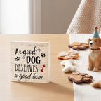 Smile Double-Sided Dog Lover Wooden Block Decor, alternate view 3