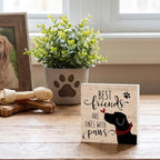 Smile Double-Sided Dog Lover Wooden Block Decor, alternate view 5