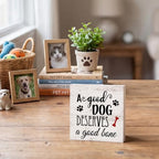 Smile Double-Sided Dog Lover Wooden Block Decor, alternate view 6