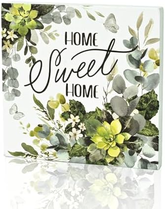 Smile Spring Double-Sided Wooden Block Decor - St.Patrick's Day "Lucky" Shamrock & "Home Sweet Home", Irish