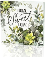 Smile Spring Double-Sided Wooden Block Decor - St.Patrick's Day "Lucky" Shamrock & "Home Sweet Home", Irish