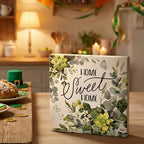 Smile Spring Double-Sided Wooden Block Decor - St.Patrick's Day "Lucky" Shamrock & "Home Sweet Home", Irish, alternate view 3