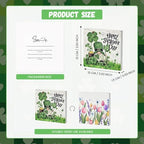 Smile Wooden Block Decor St. Patrick's Day Gnome Design, Tabletop Shelf Wood Sign for Home Office Desk, alternate view 2