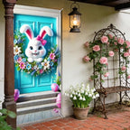 Smiling Bunny Easter Door Cover 35x71 Inches Polyester in 35x71 Inches, alternate view 4